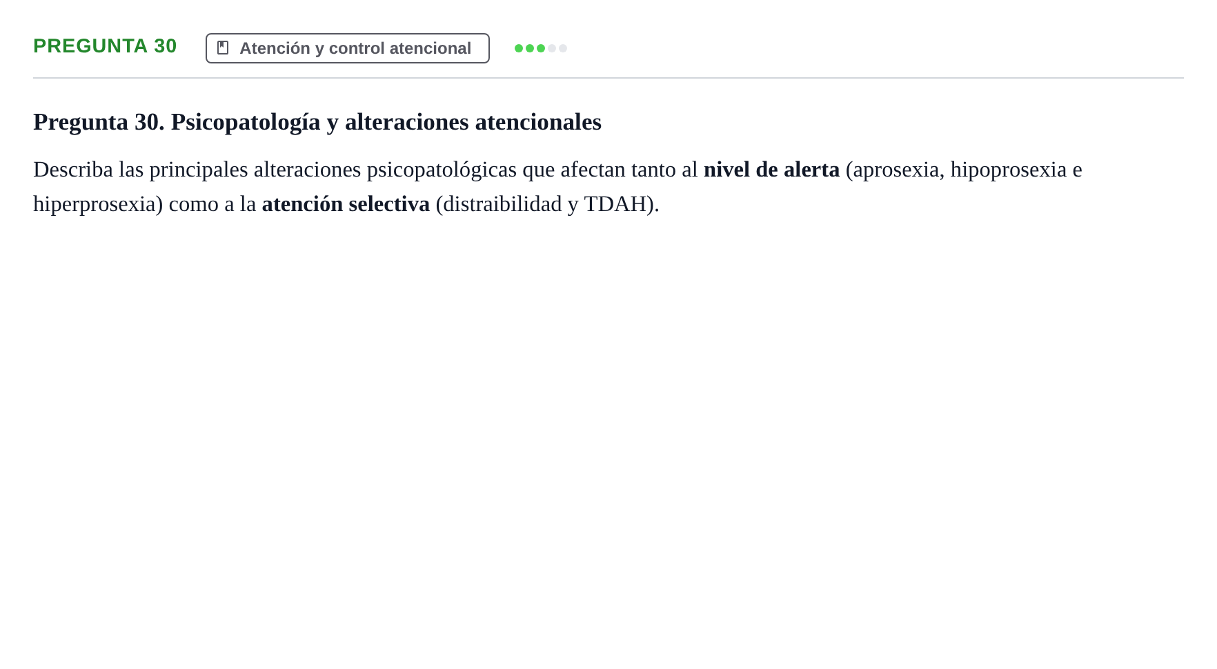 Enunciado: Pregunta 30