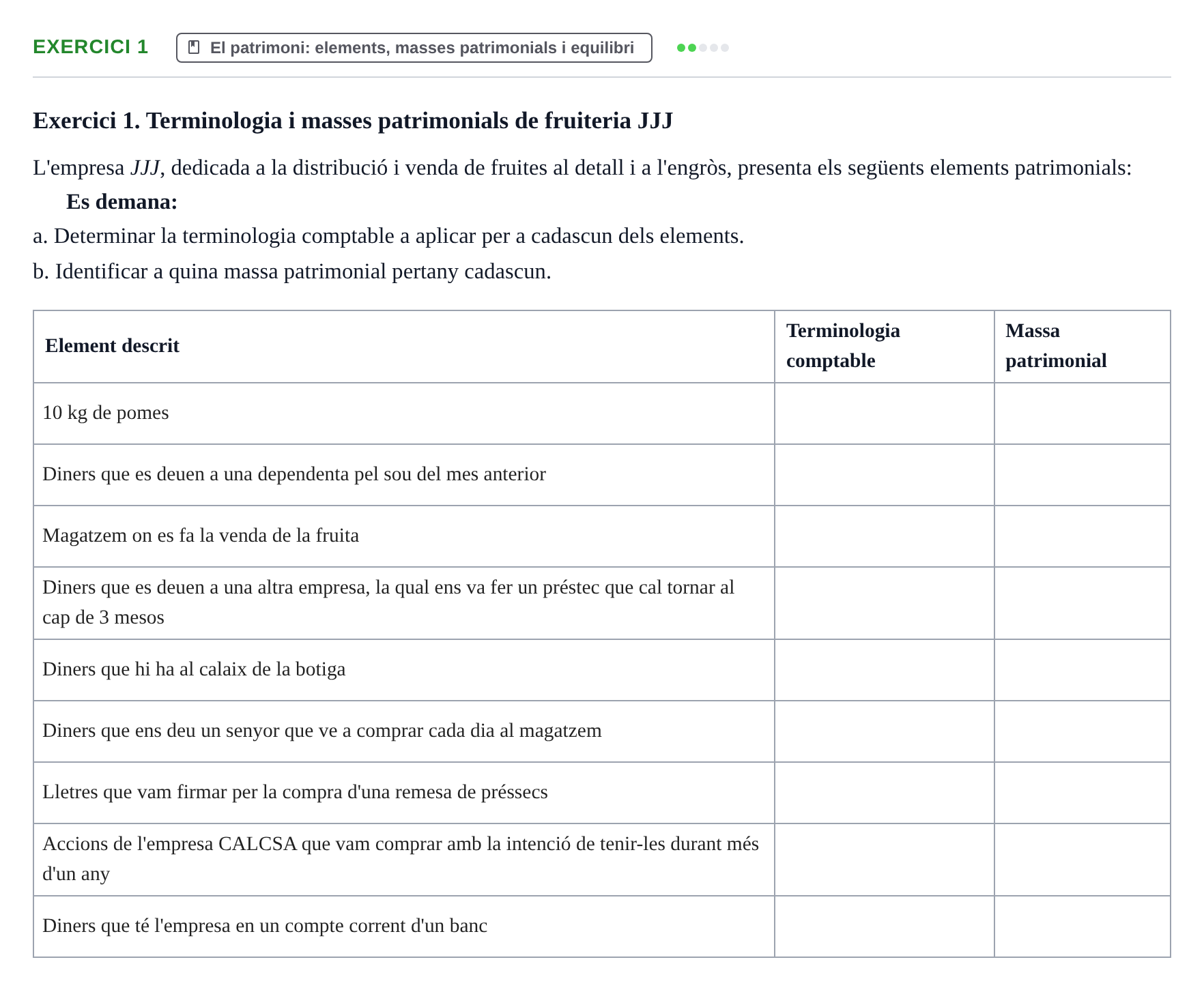 Enunciado: Exercici 1