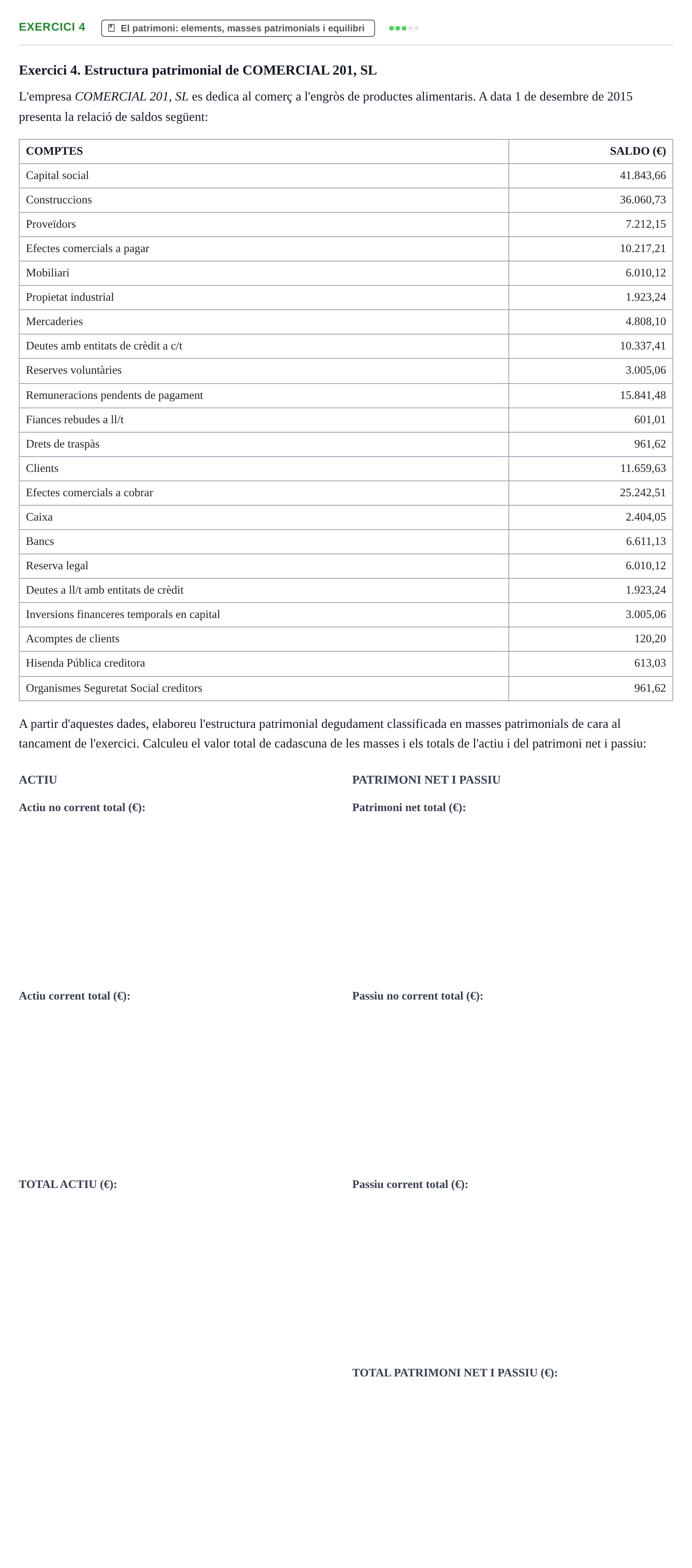 Enunciado: Exercici 4