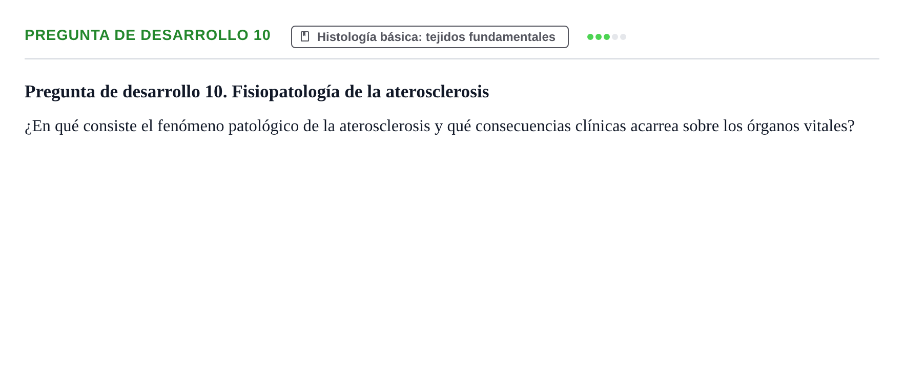 Enunciado: Pregunta de desarrollo 10