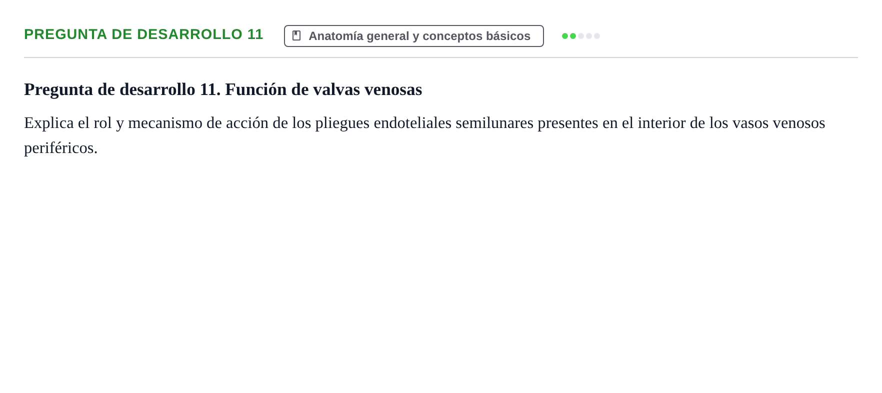 Enunciado: Pregunta de desarrollo 11