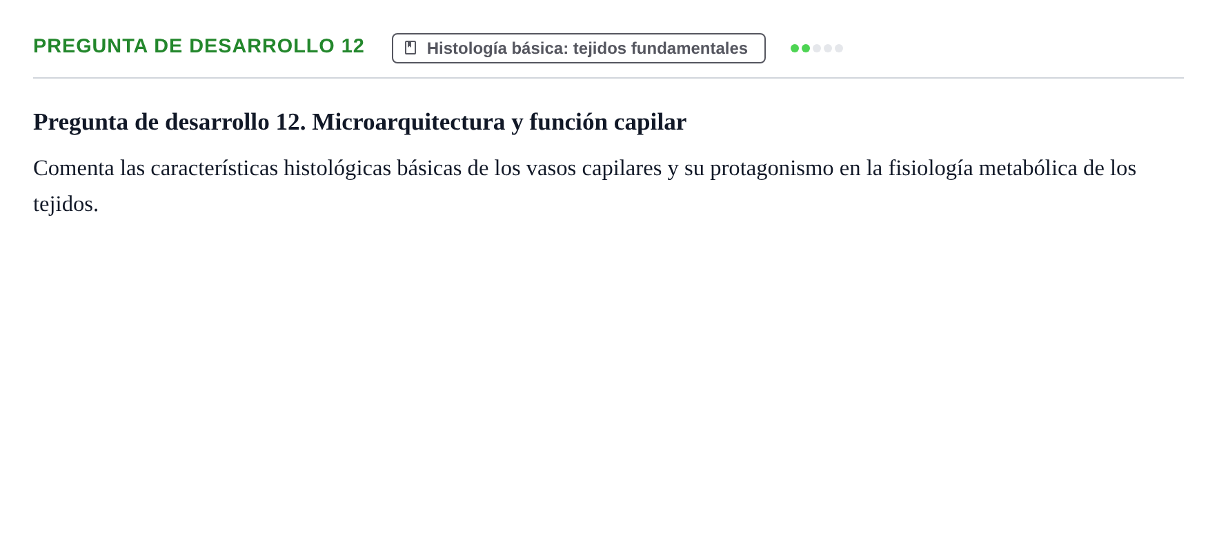 Enunciado: Pregunta de desarrollo 12