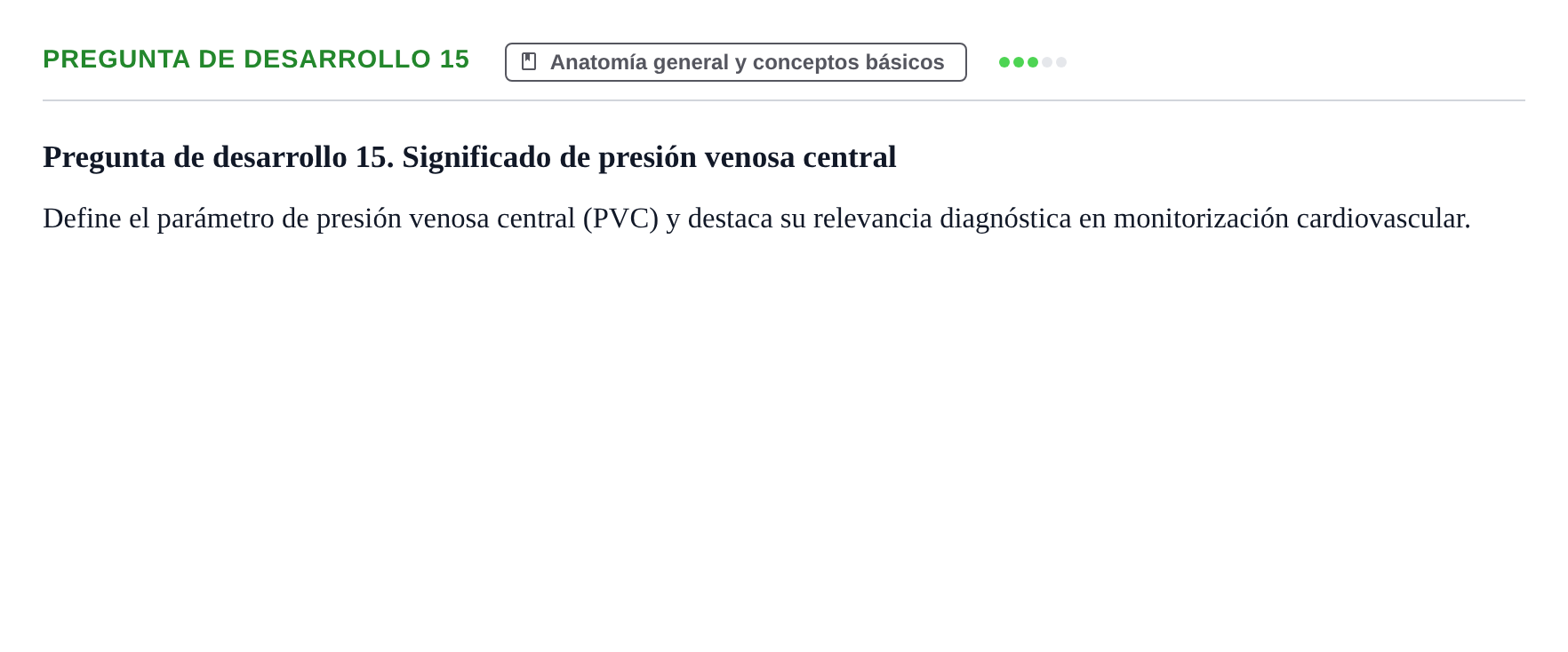 Enunciado: Pregunta de desarrollo 15