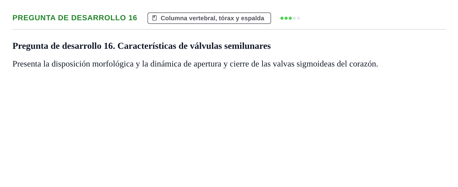 Enunciado: Pregunta de desarrollo 16