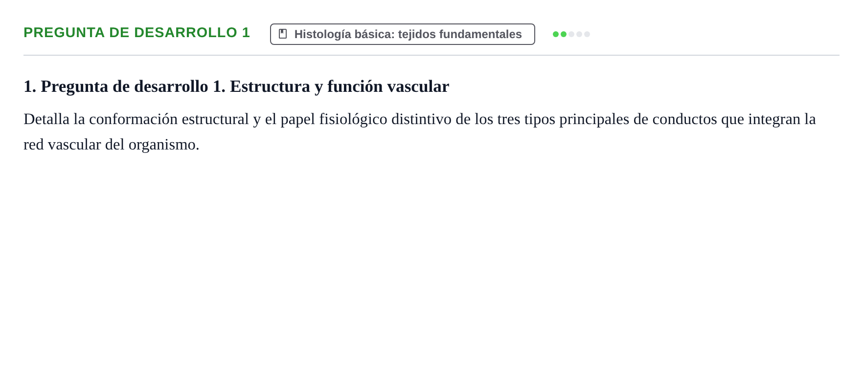 Enunciado: Pregunta de desarrollo 1