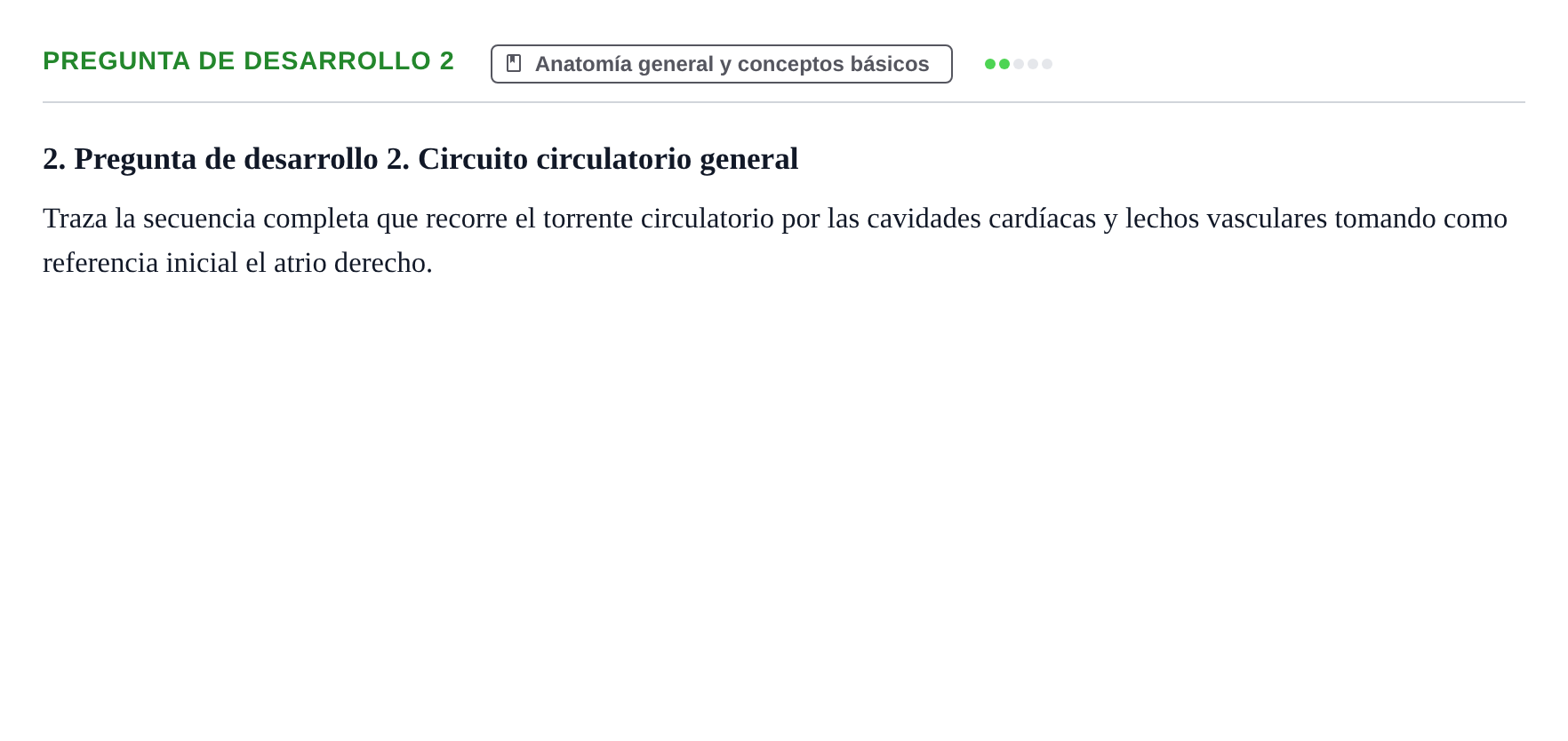 Enunciado: Pregunta de desarrollo 2