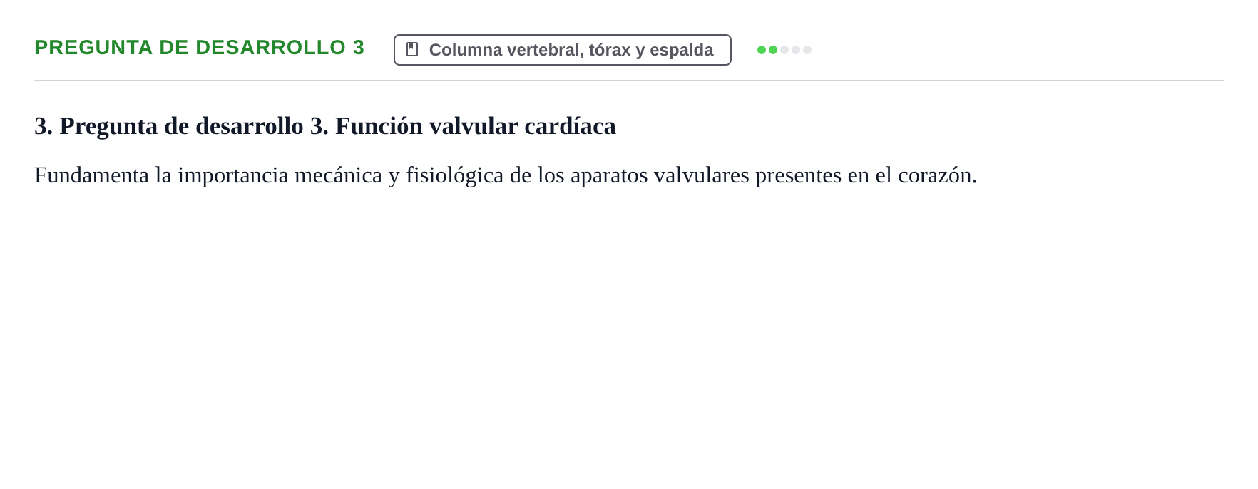 Enunciado: Pregunta de desarrollo 3