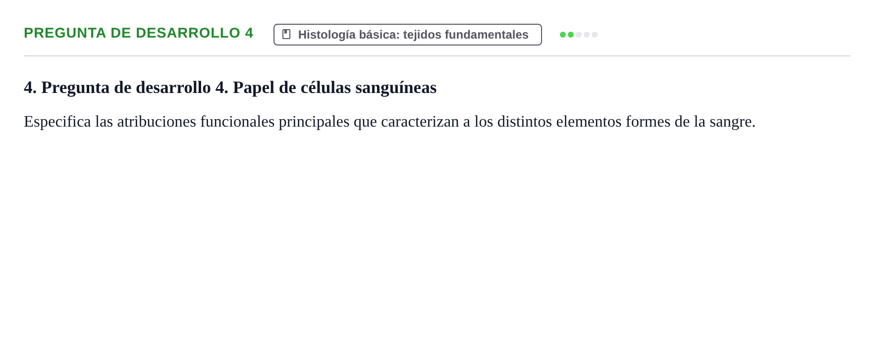 Enunciado: Pregunta de desarrollo 4