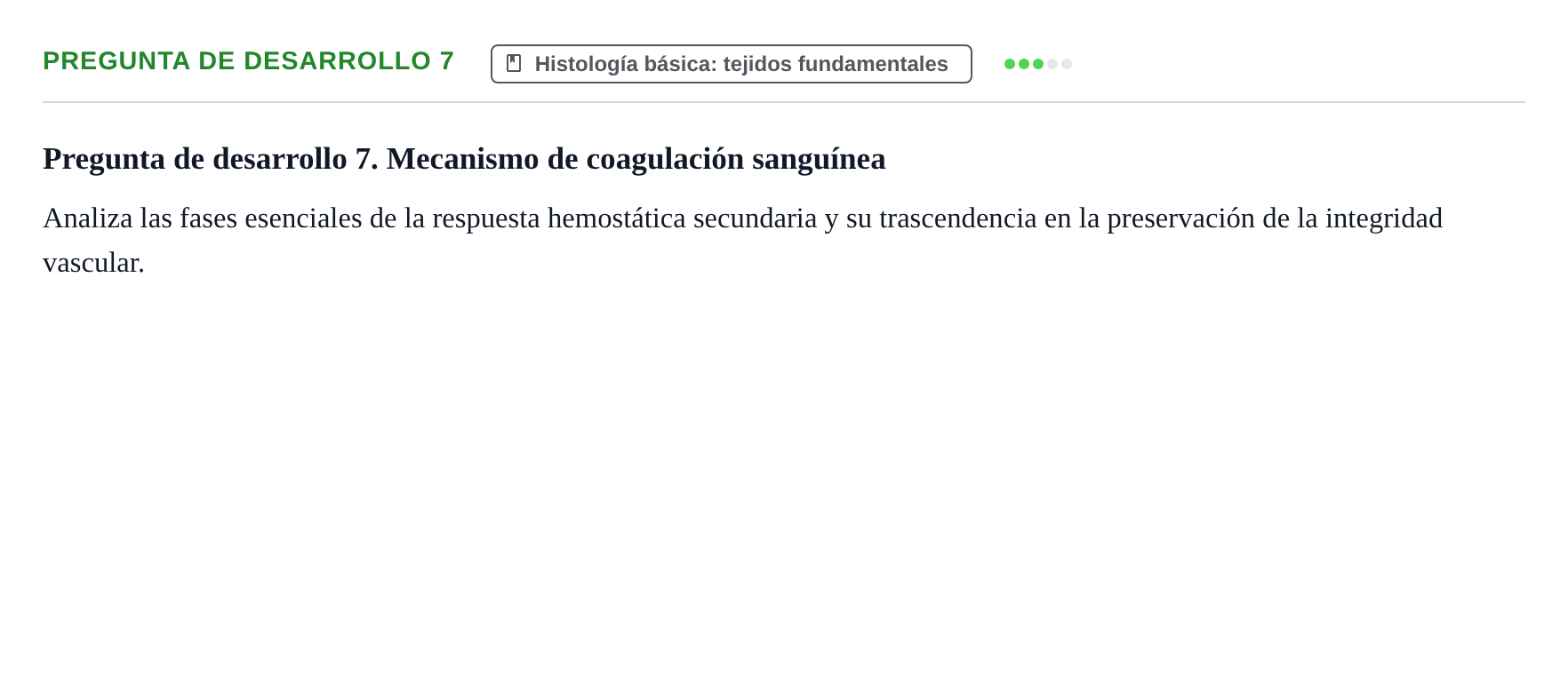 Enunciado: Pregunta de desarrollo 7