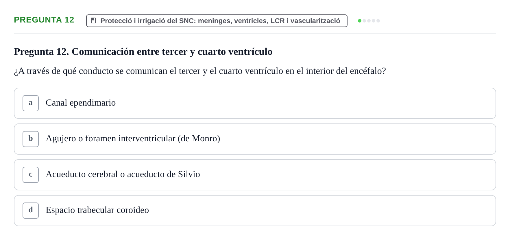 Enunciado: Pregunta 12