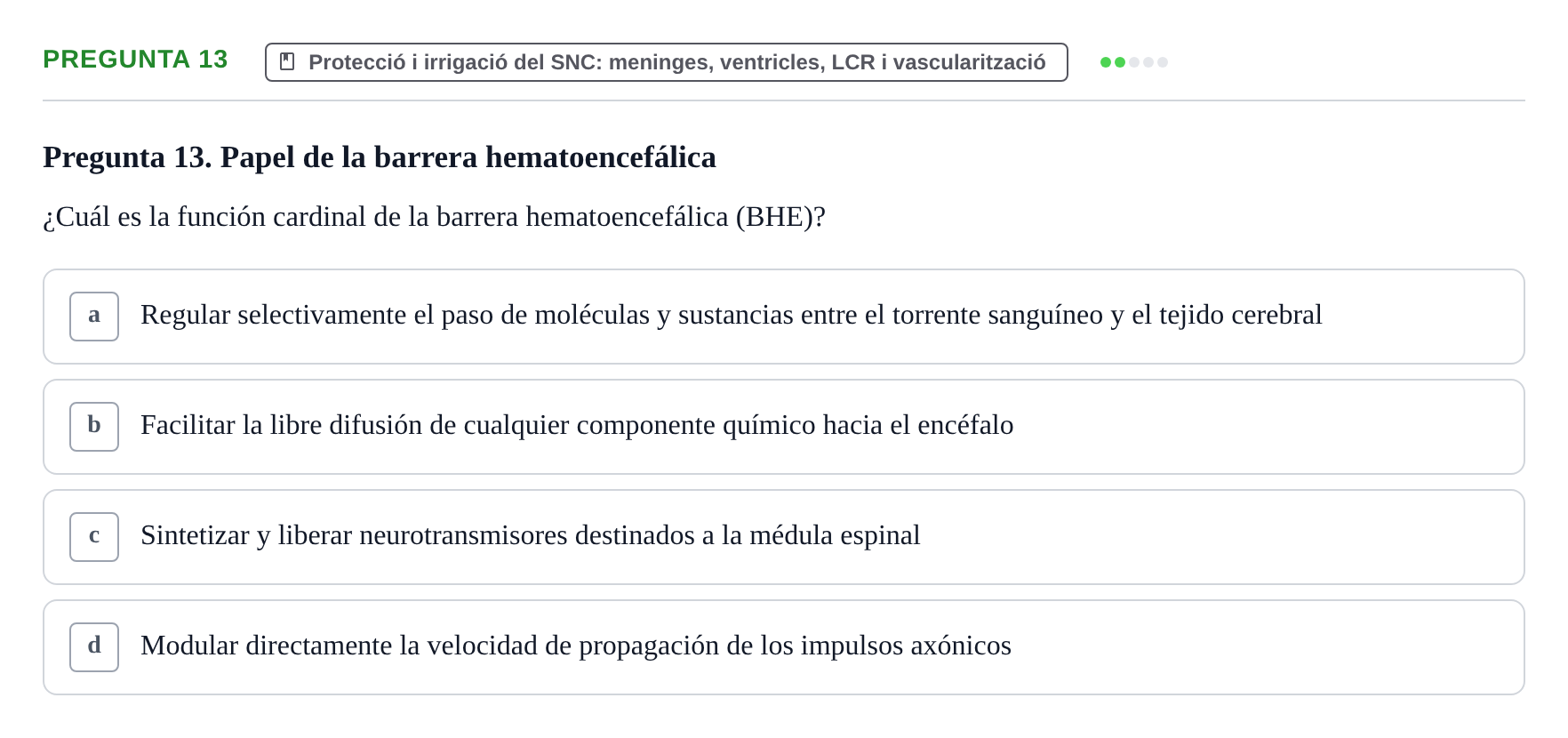 Enunciado: Pregunta 13