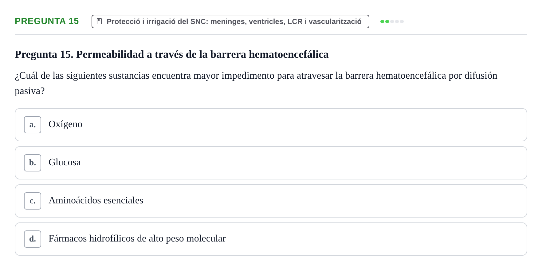 Enunciado: Pregunta 15