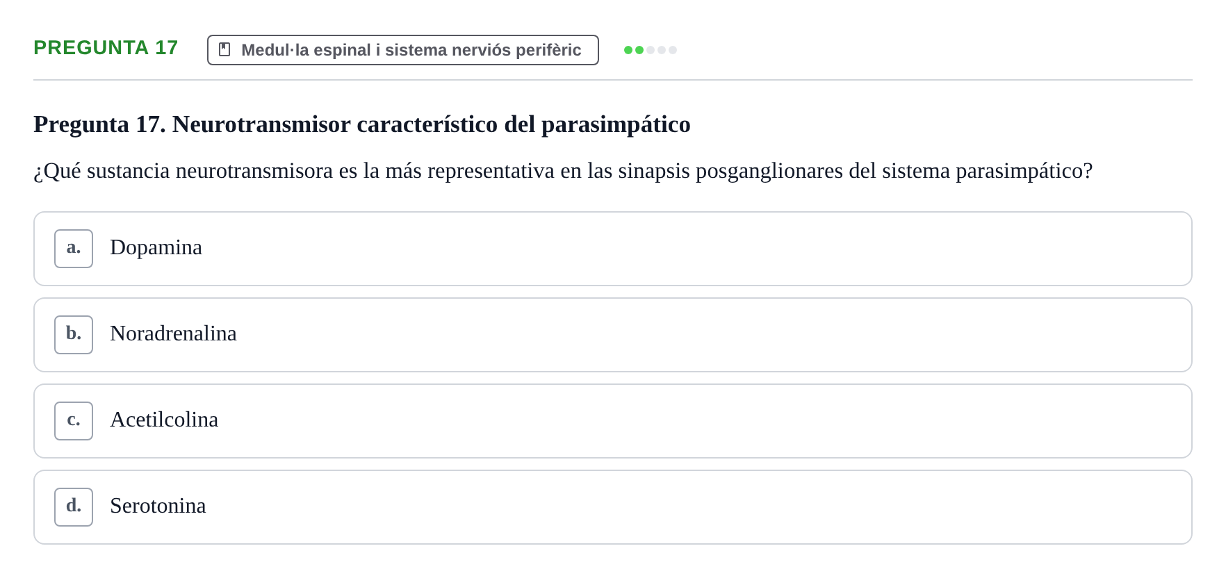 Enunciado: Pregunta 17