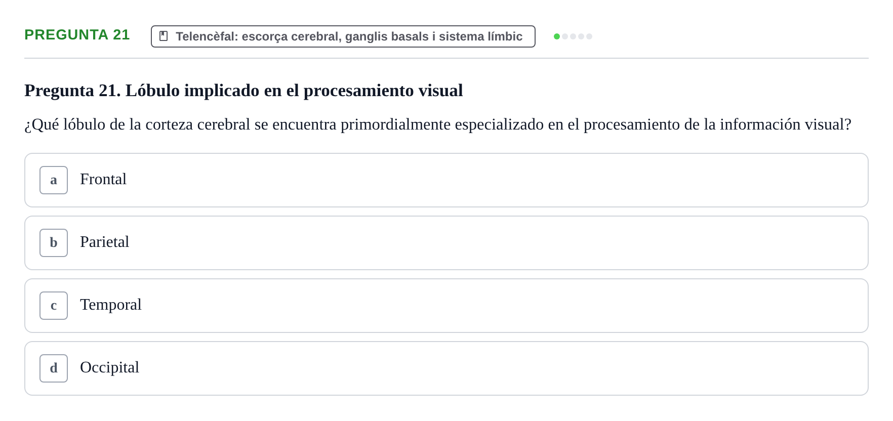 Enunciado: Pregunta 21