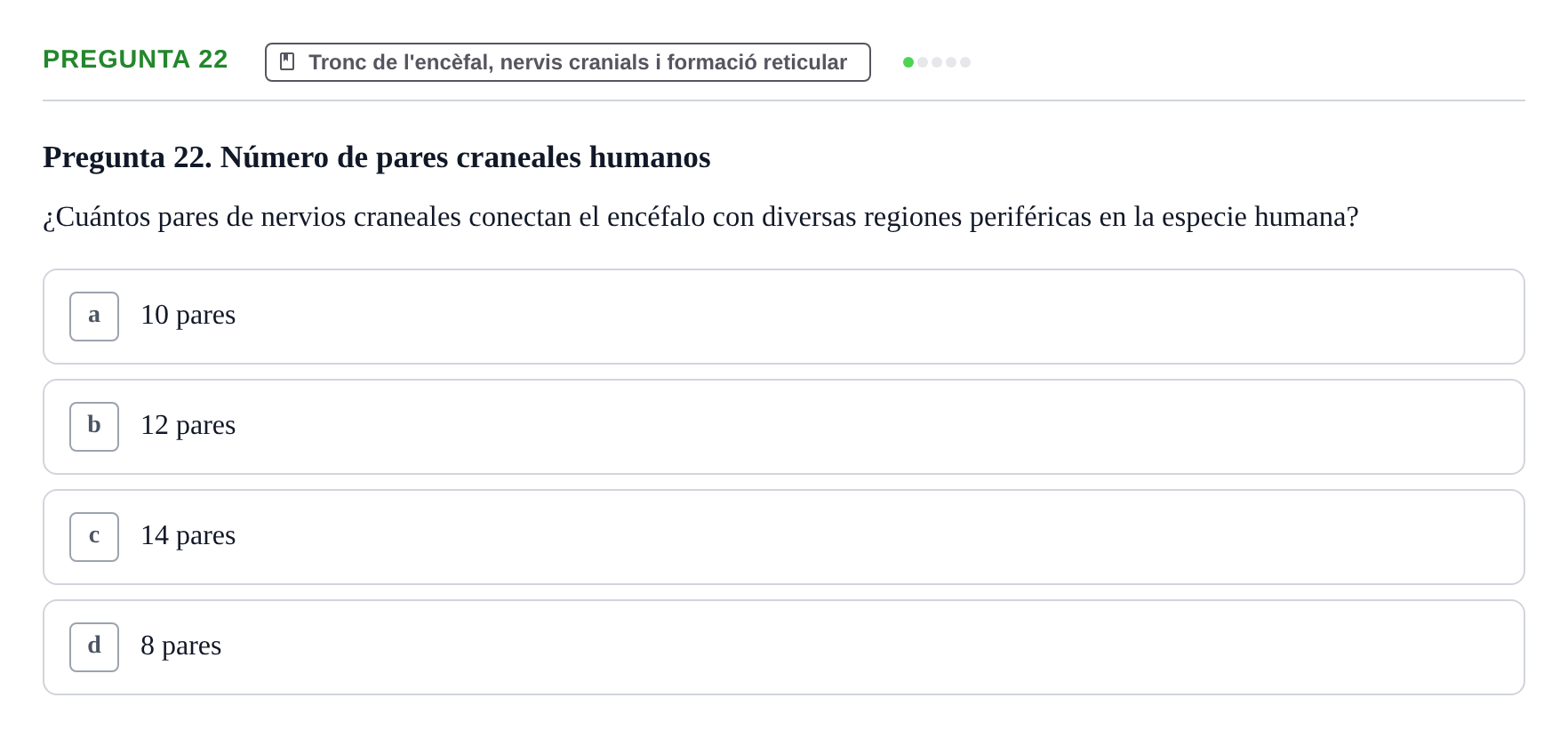 Enunciado: Pregunta 22