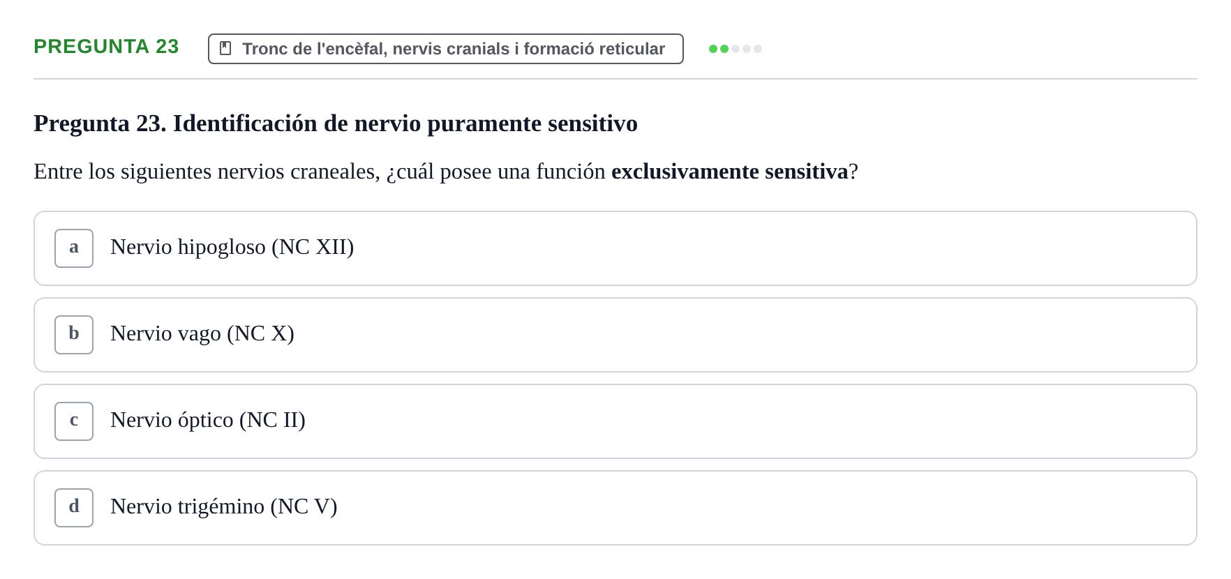 Enunciado: Pregunta 23