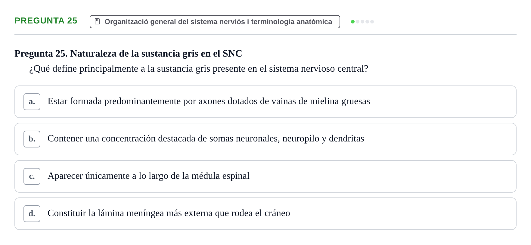 Enunciado: Pregunta 25