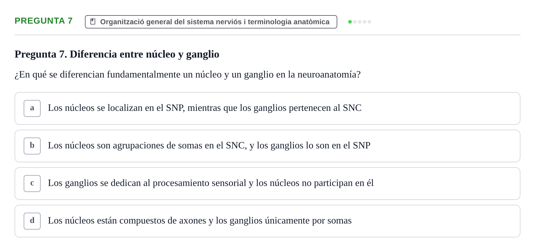 Enunciado: Pregunta 7