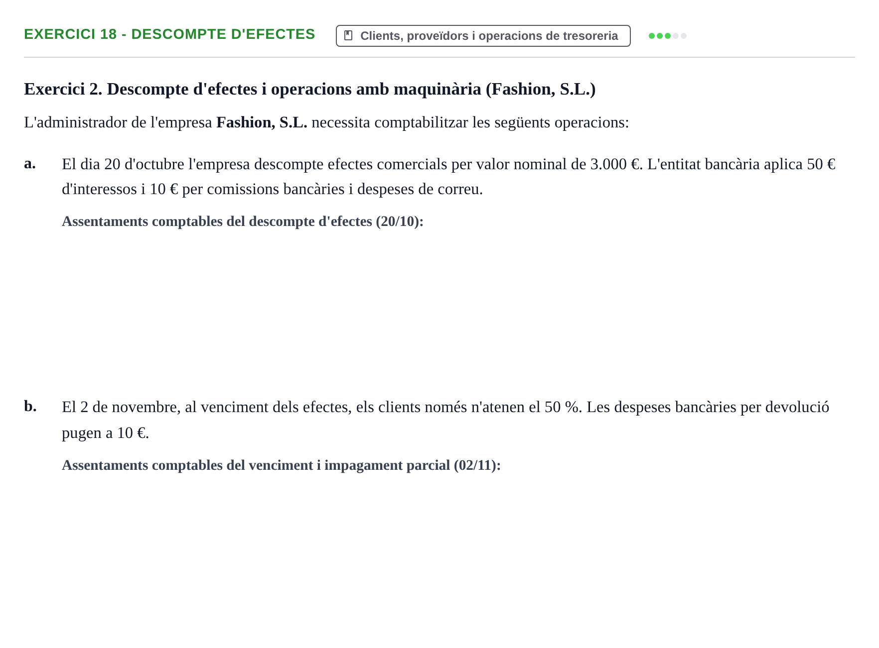 Enunciado: 18 - Descompte d'efectes