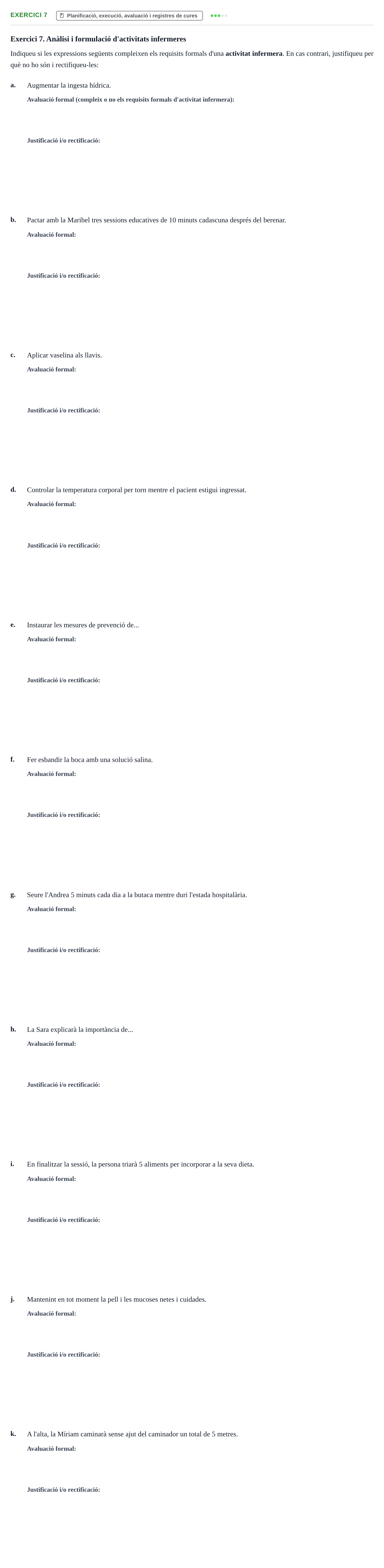 Enunciado: Exercici 7