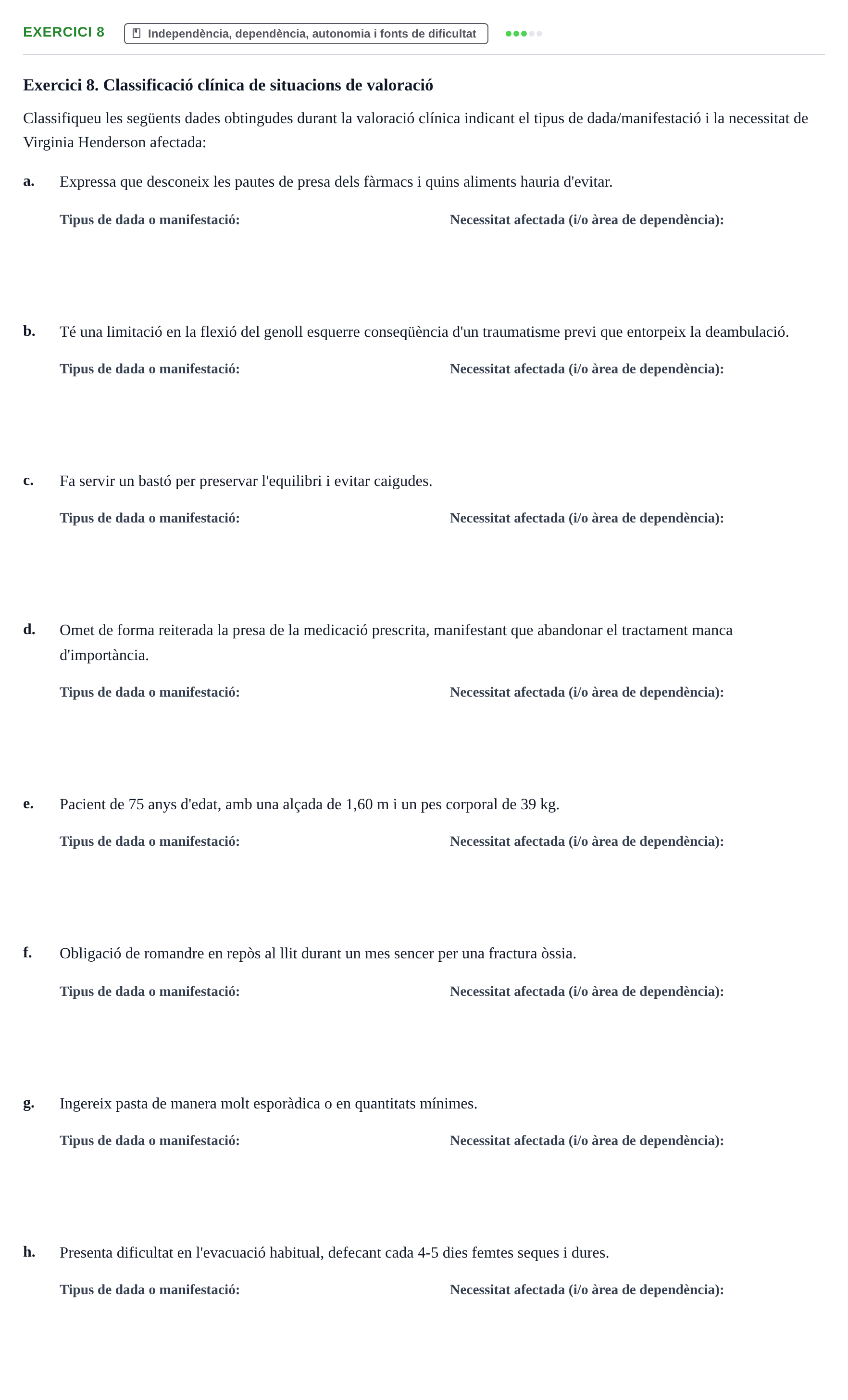 Enunciado: Exercici 8