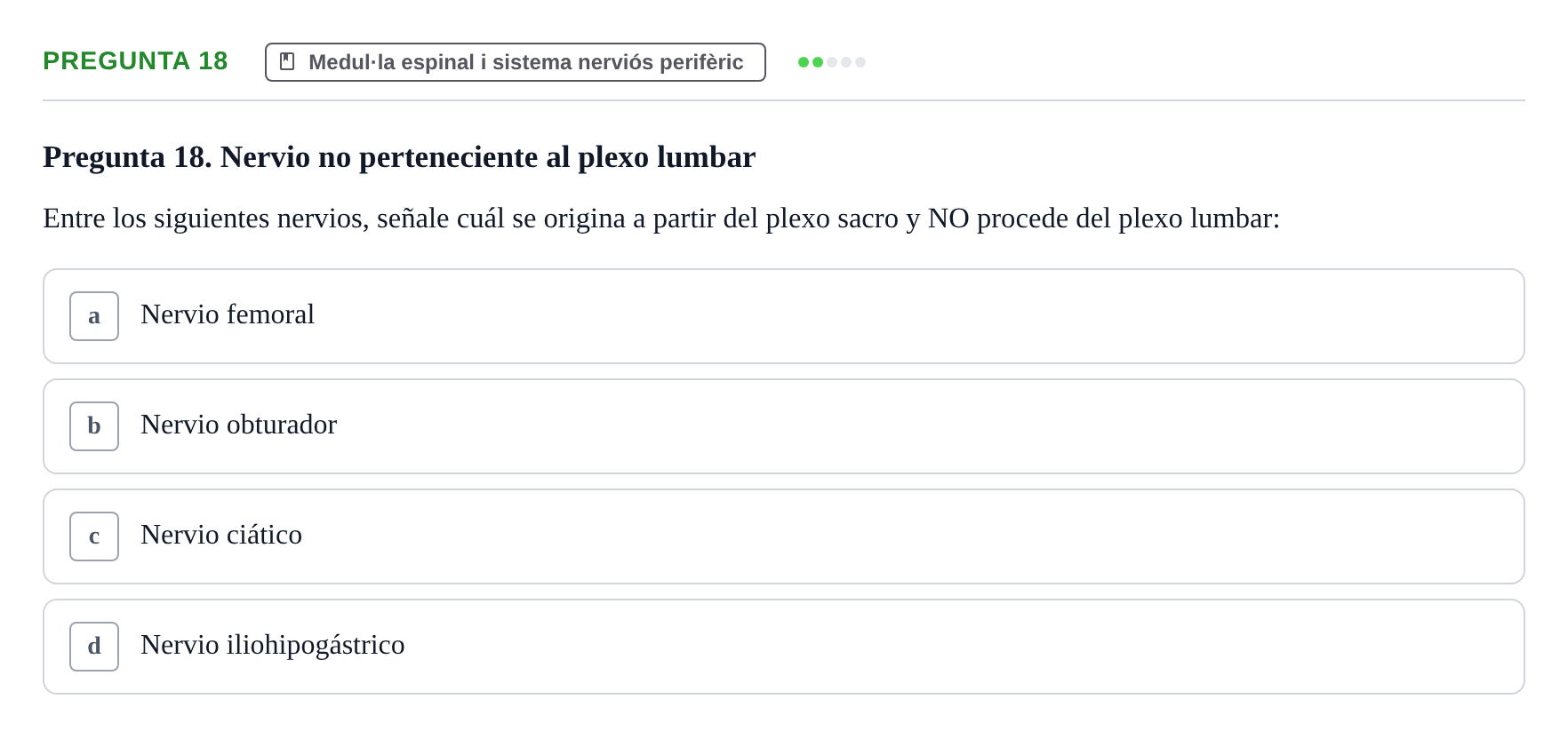 Enunciado: Pregunta 18