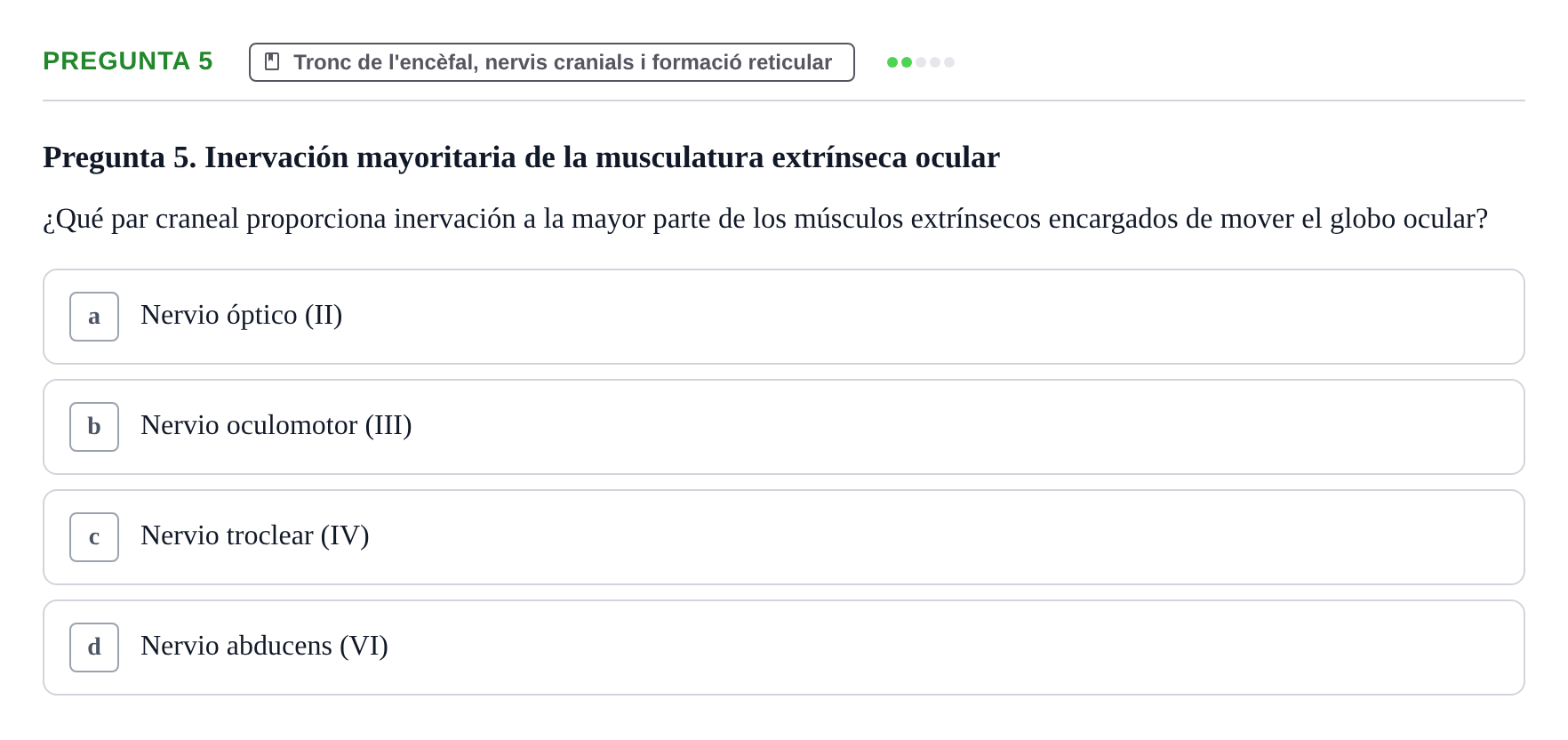 Enunciado: Pregunta 5
