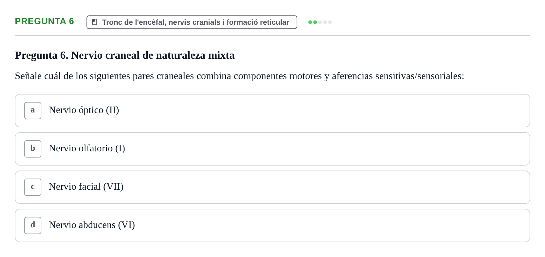 Enunciado: Pregunta 6