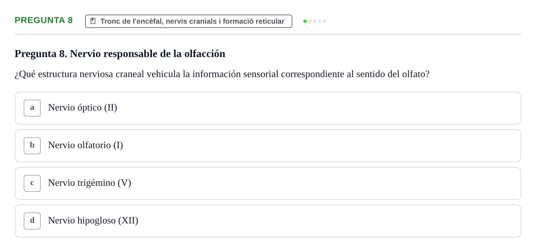 Enunciado: Pregunta 8