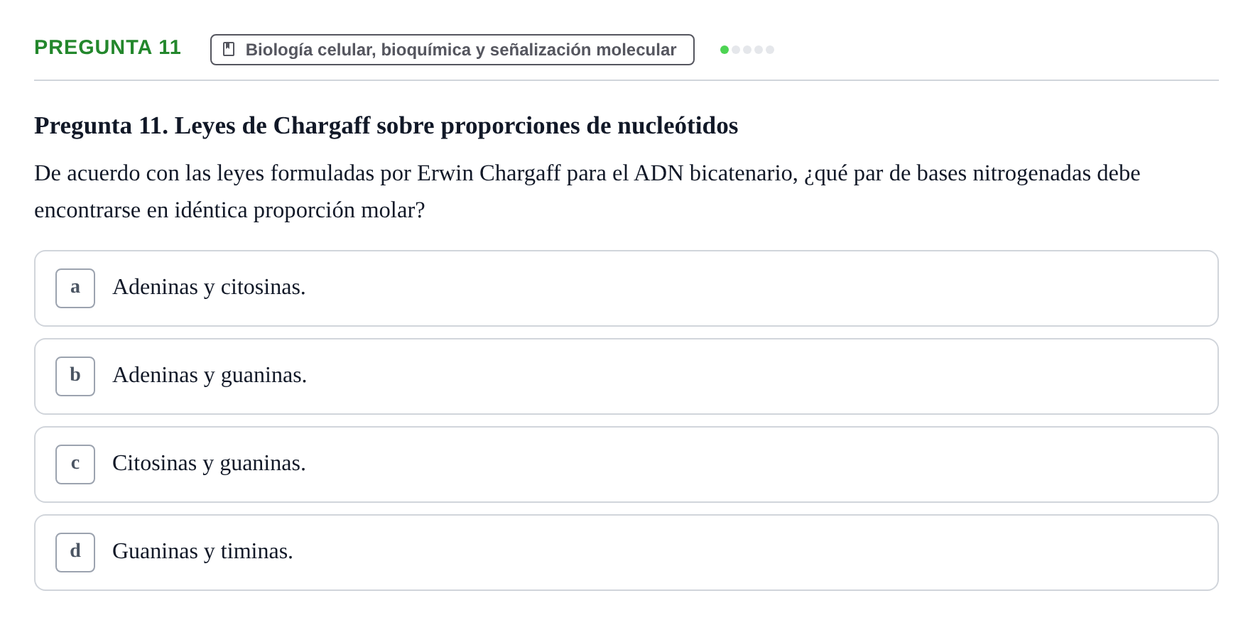 Enunciado: Pregunta 11