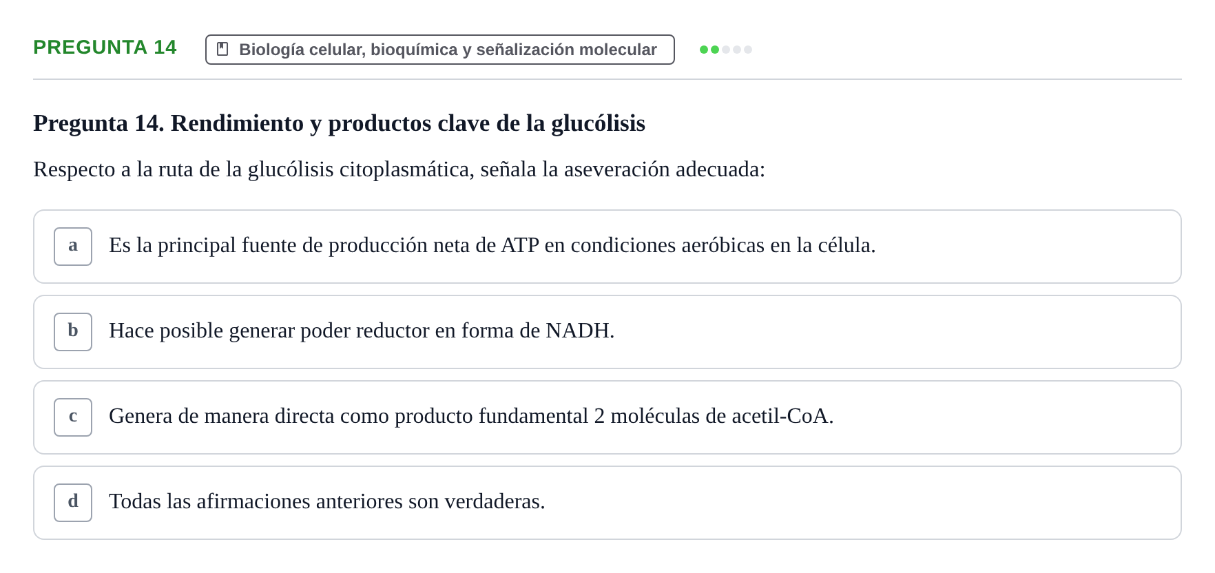 Enunciado: Pregunta 14