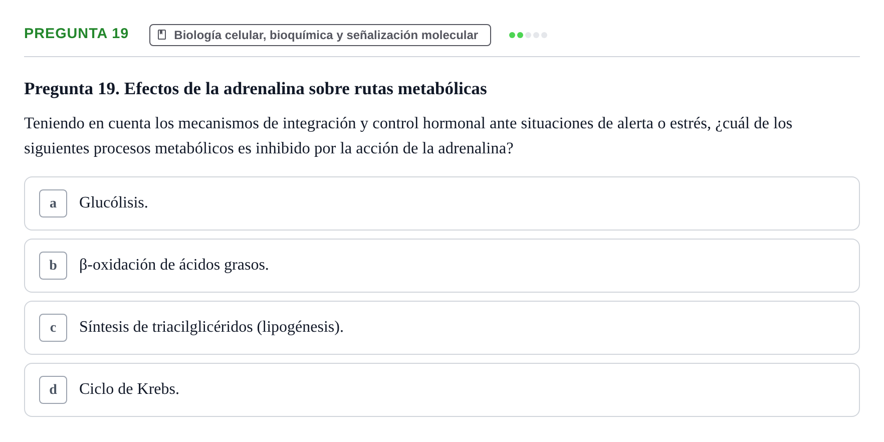 Enunciado: Pregunta 19