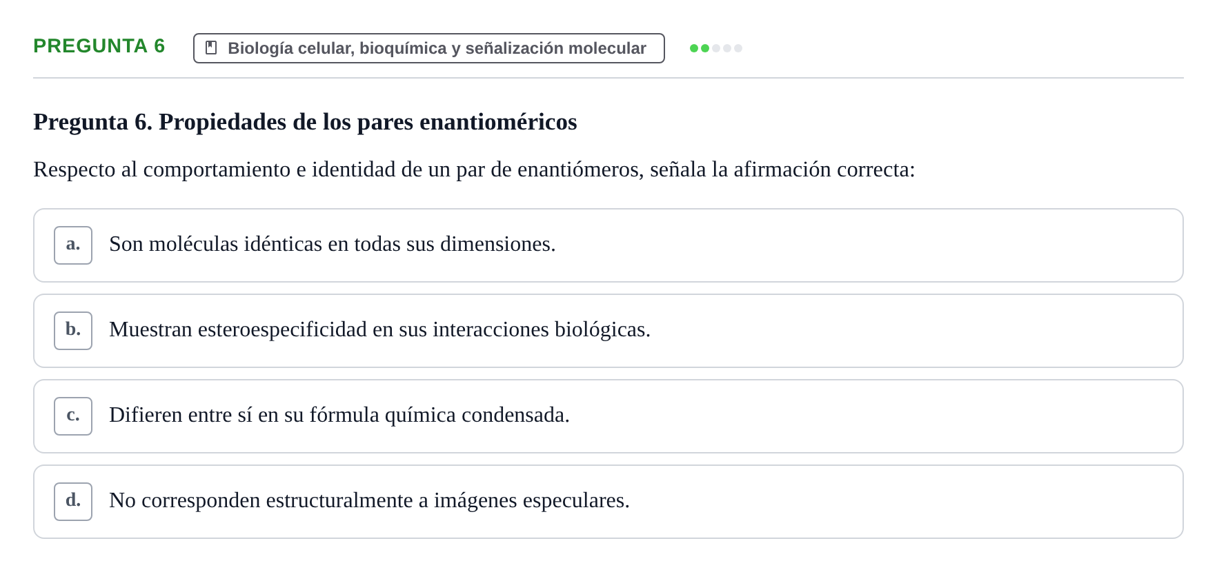 Enunciado: Pregunta 6