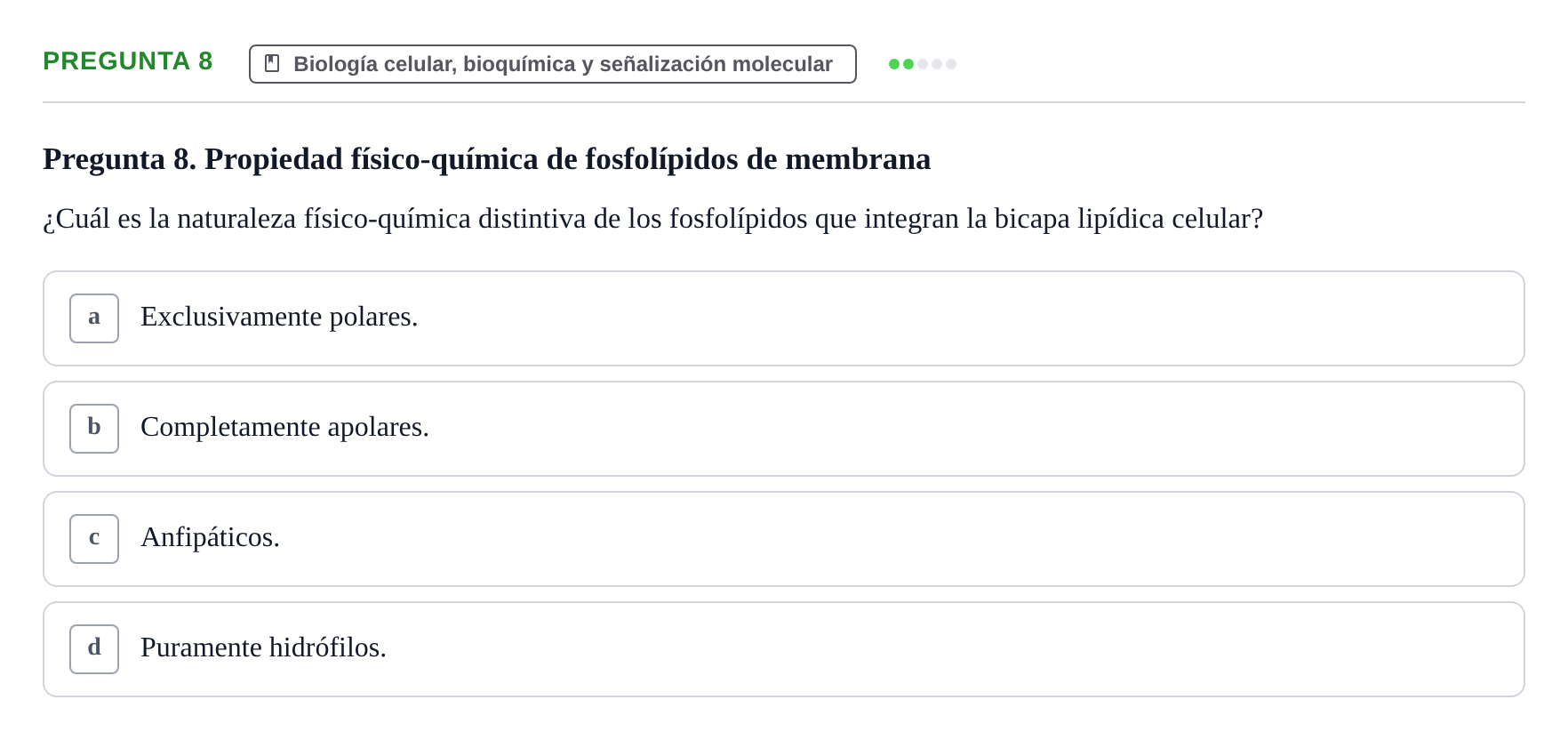 Enunciado: Pregunta 8
