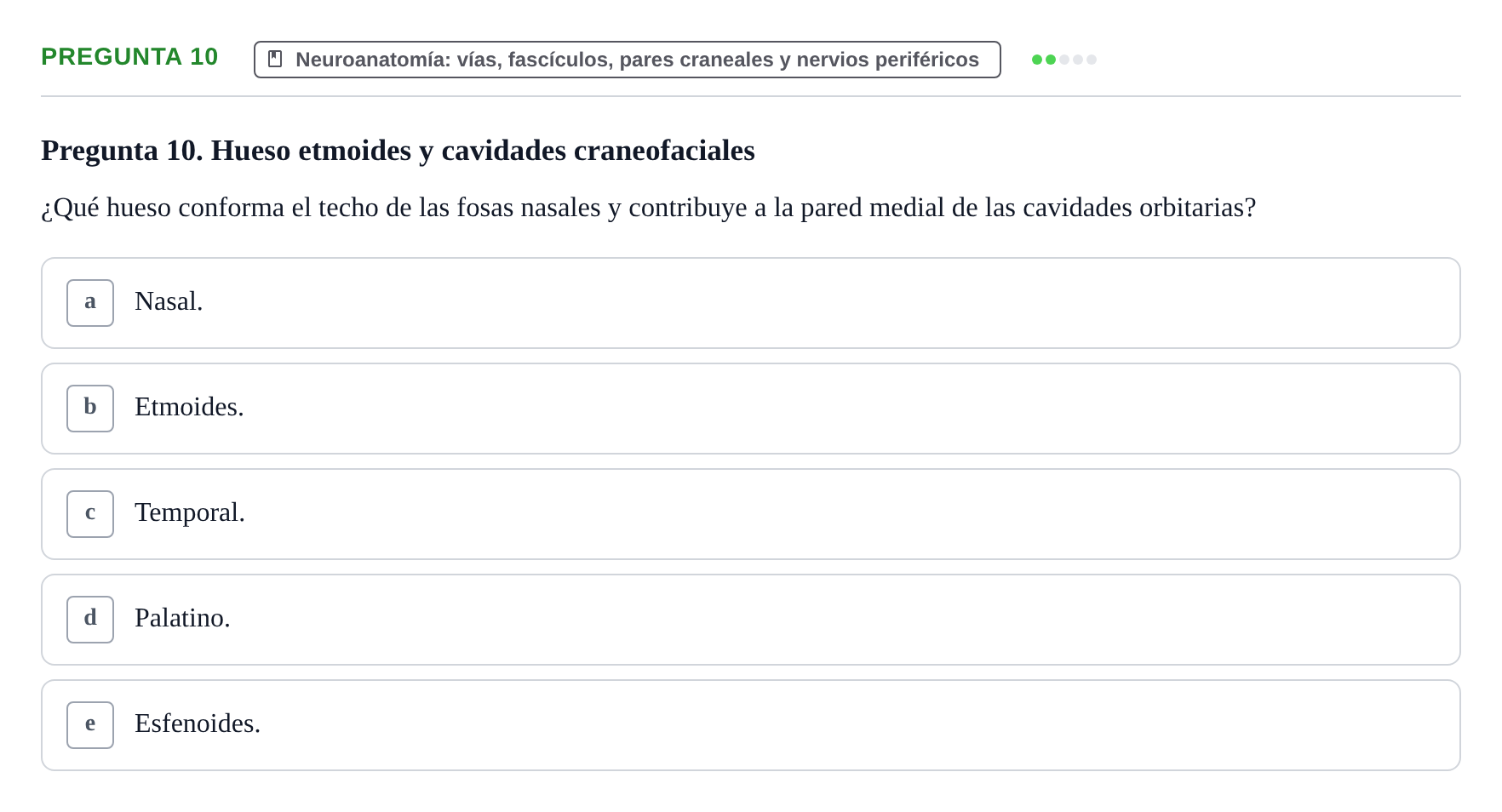 Enunciado: Pregunta 10