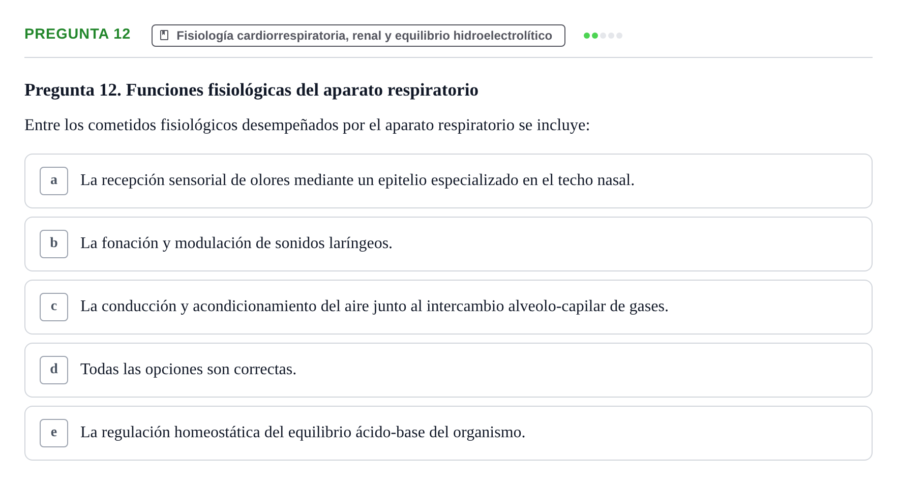 Enunciado: Pregunta 12