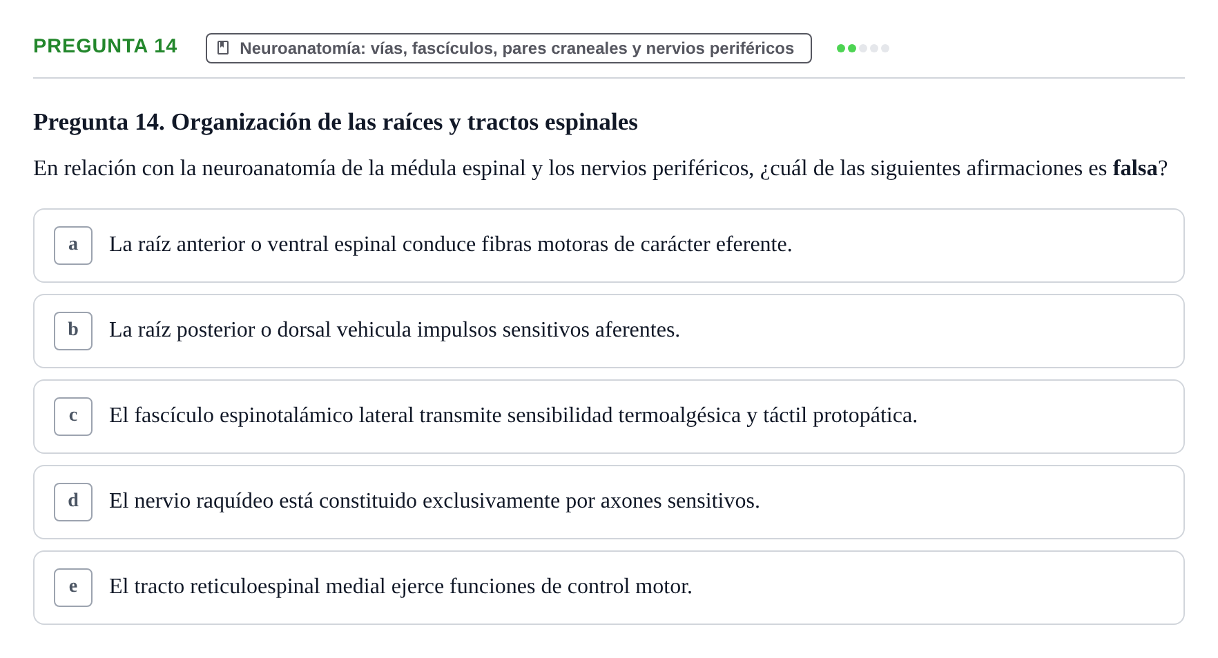 Enunciado: Pregunta 14