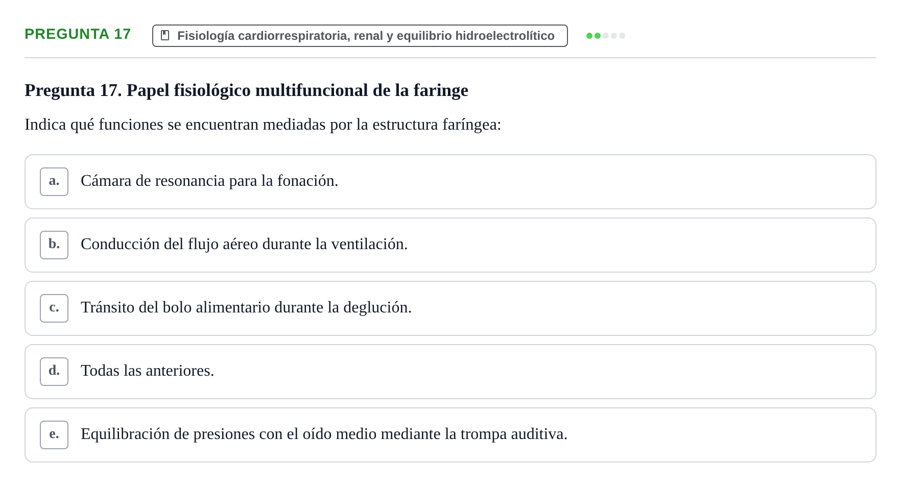 Enunciado: Pregunta 17