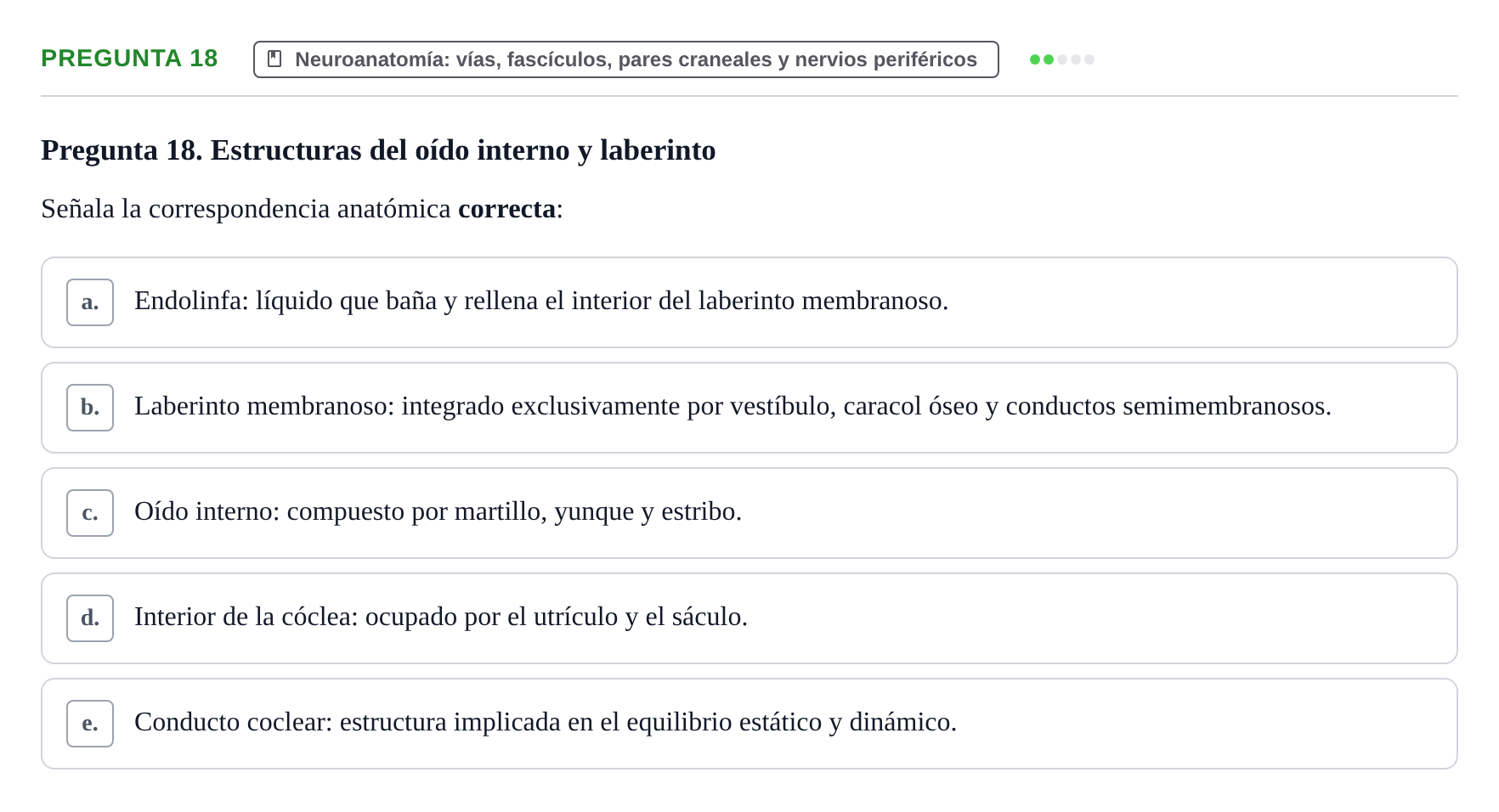 Enunciado: Pregunta 18