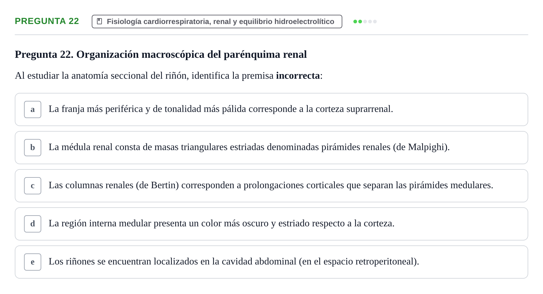 Enunciado: Pregunta 22