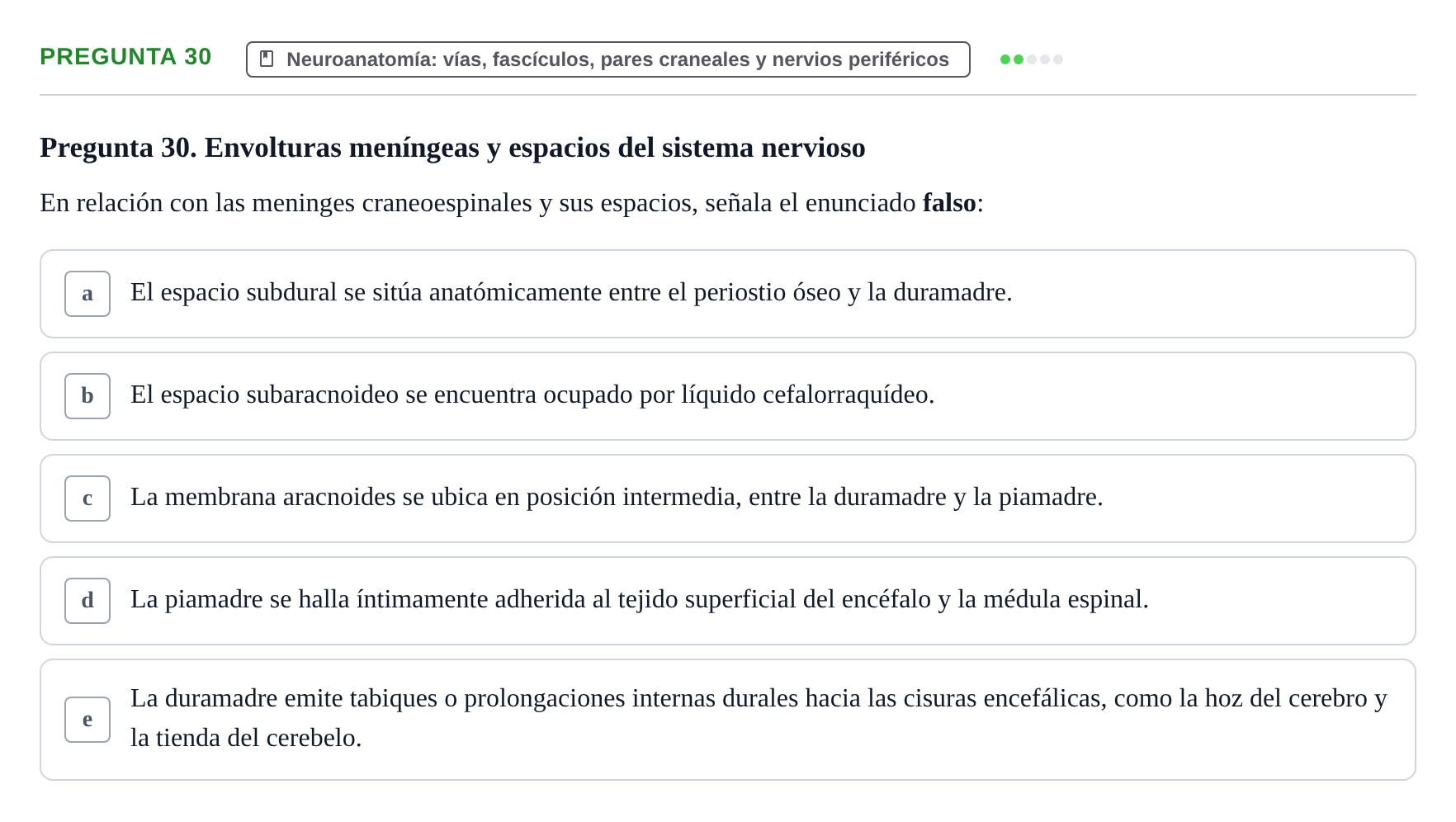 Enunciado: Pregunta 30