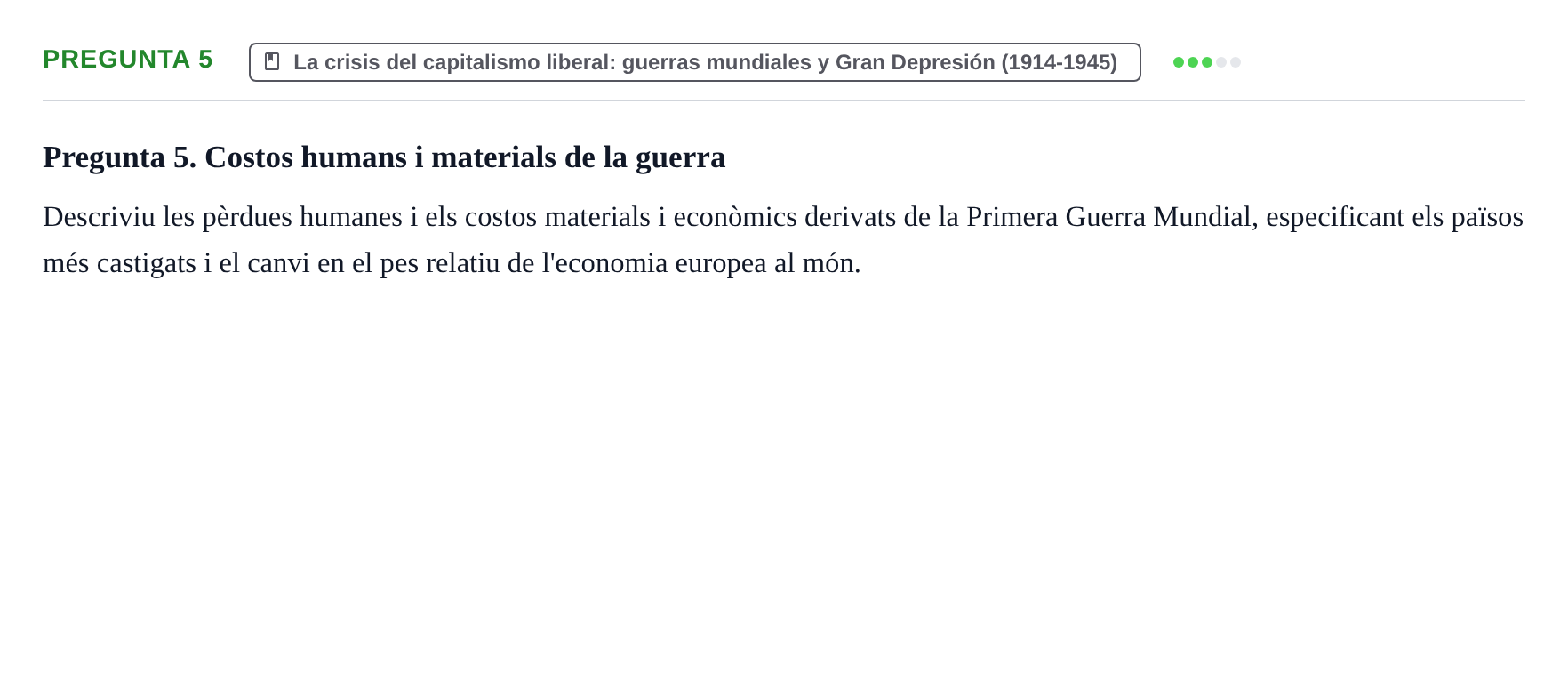 Enunciado: Pregunta 5