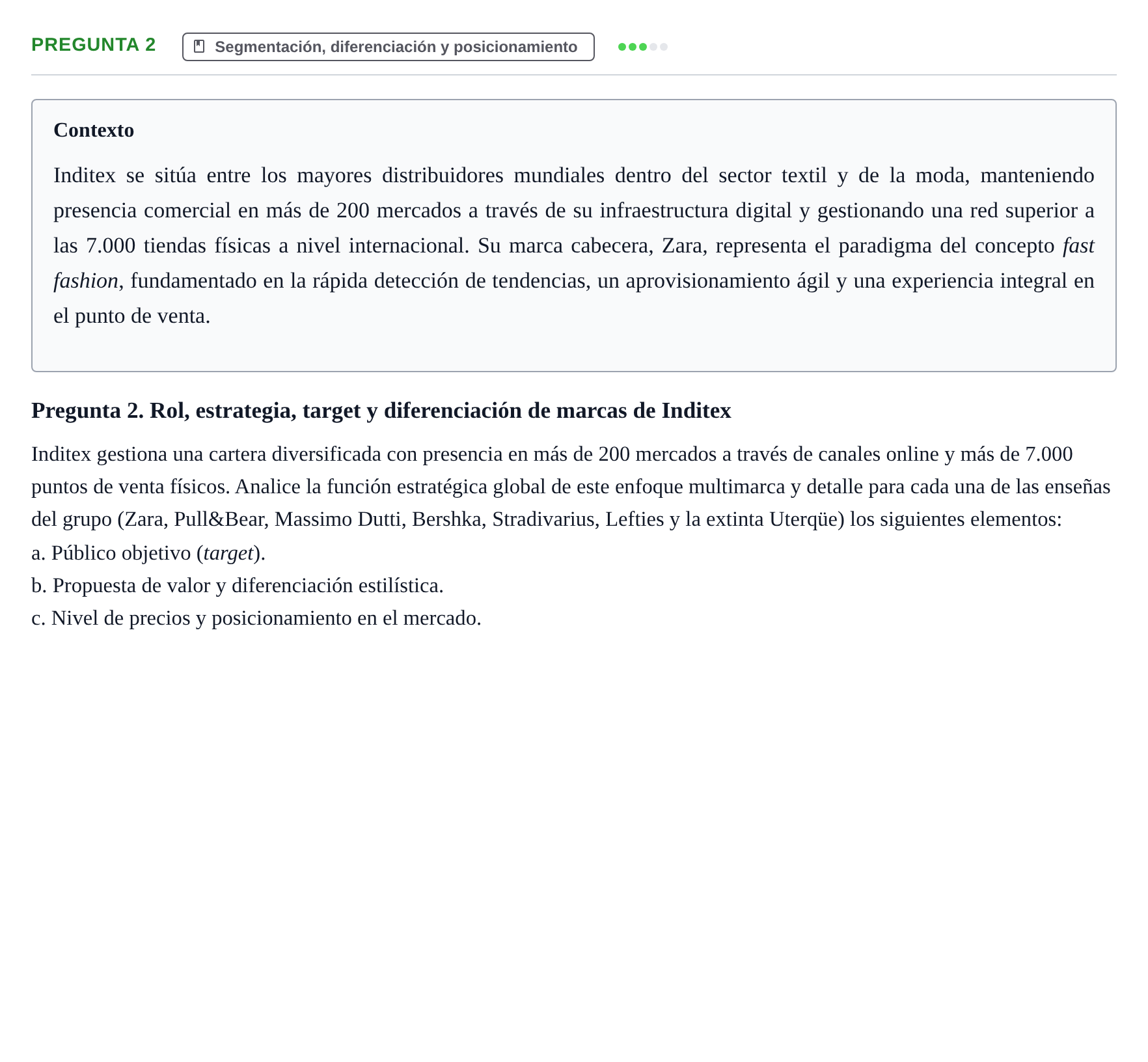 Enunciado: Pregunta 2