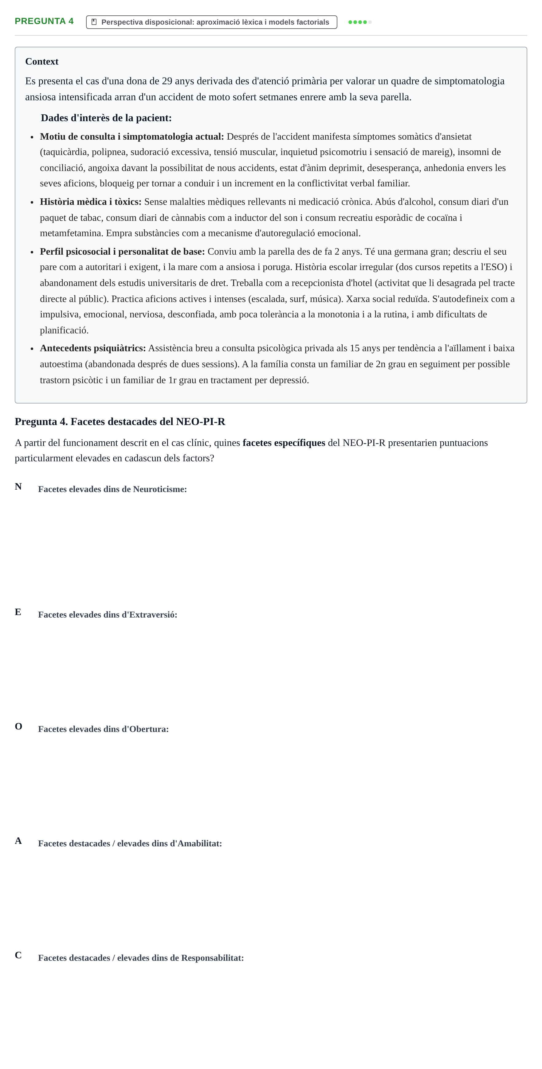 Enunciado: Pregunta 4