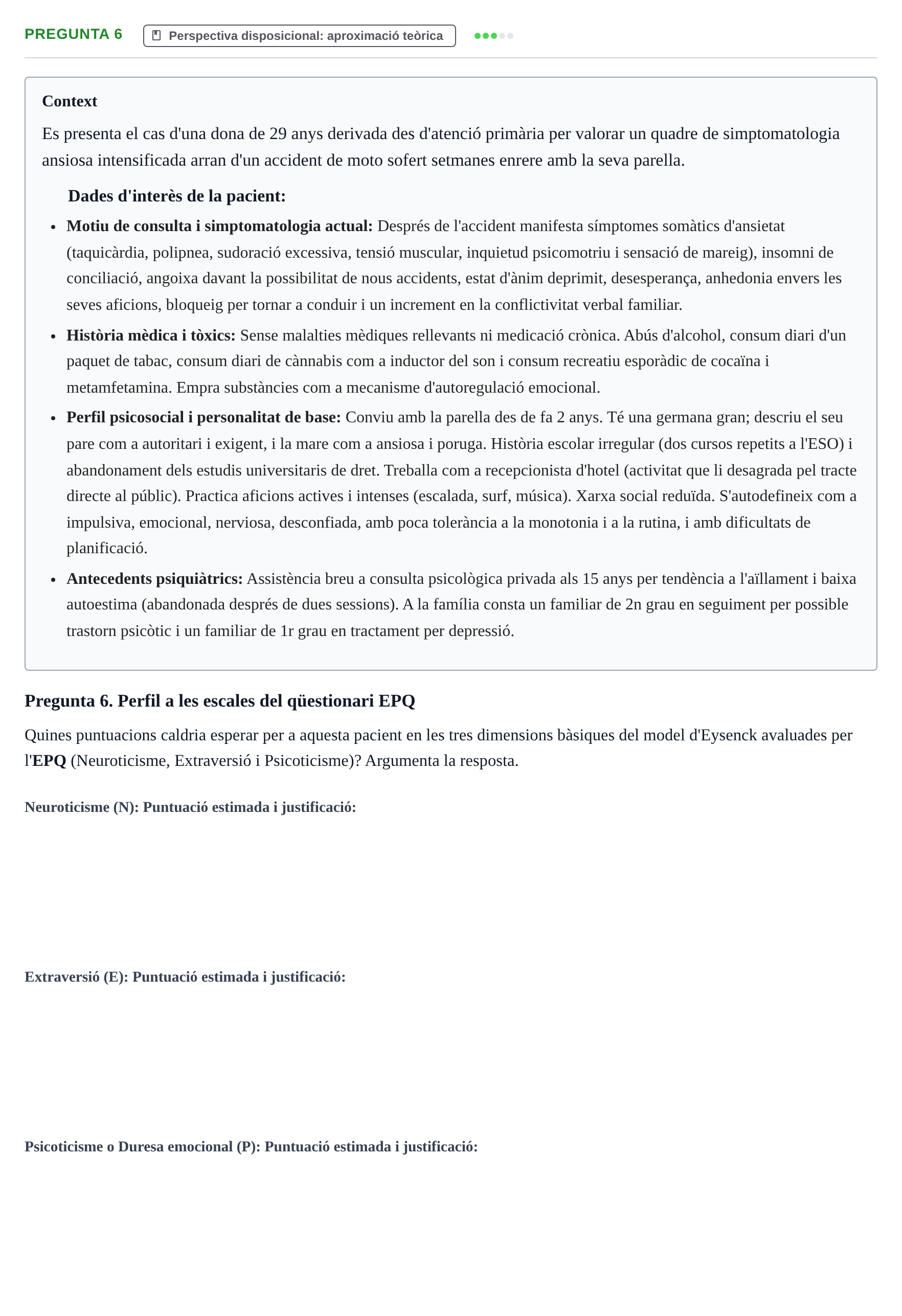 Enunciado: Pregunta 6
