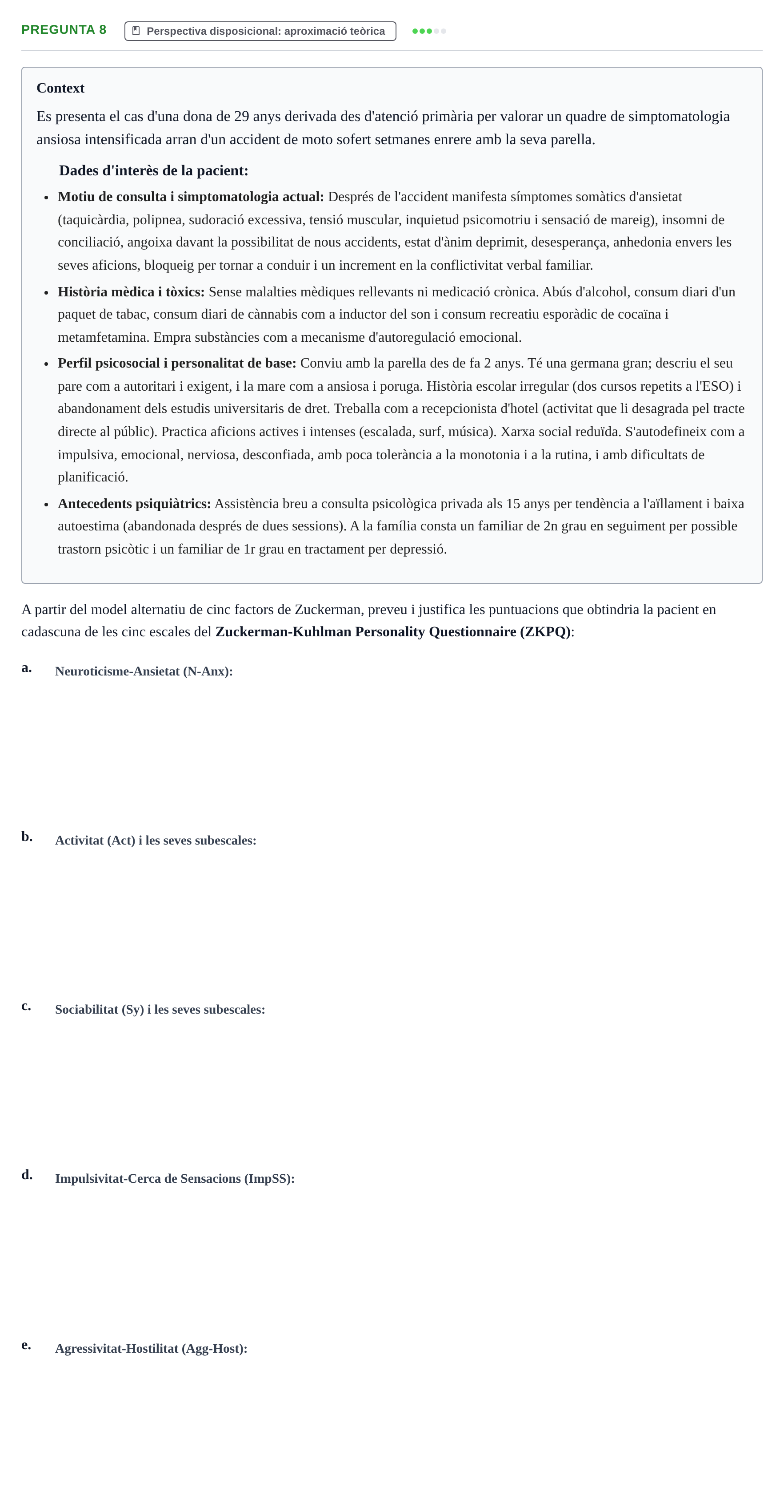 Enunciado: Pregunta 8