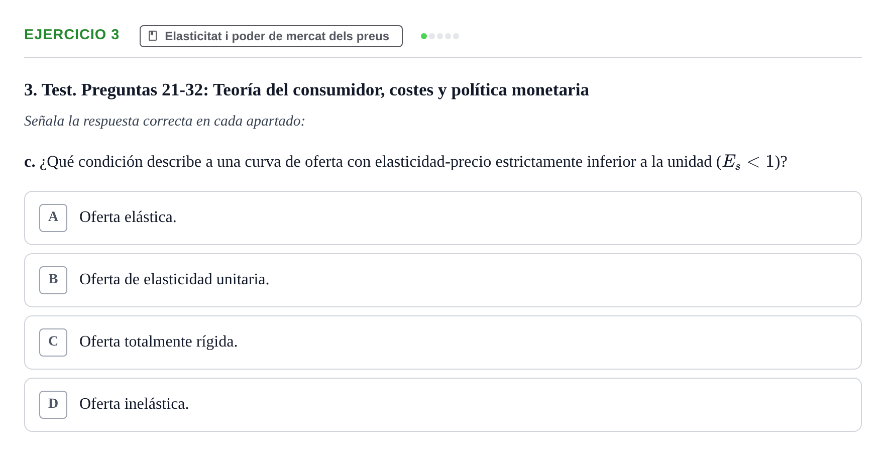 Enunciado: 3 - Elasticitat i poder de mercat dels preus