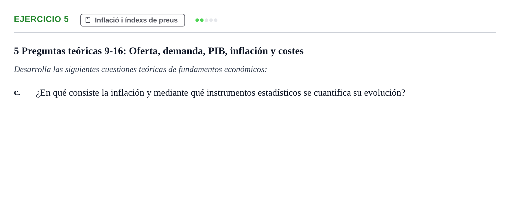 Enunciado: 5 - Inflació i índexs de preus