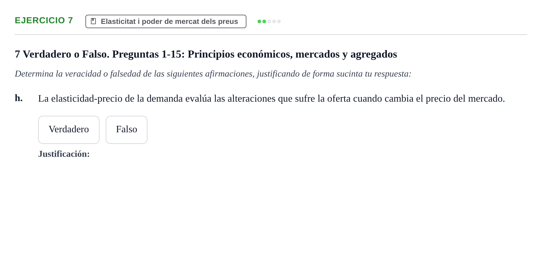 Enunciado: 7 - Elasticitat i poder de mercat dels preus