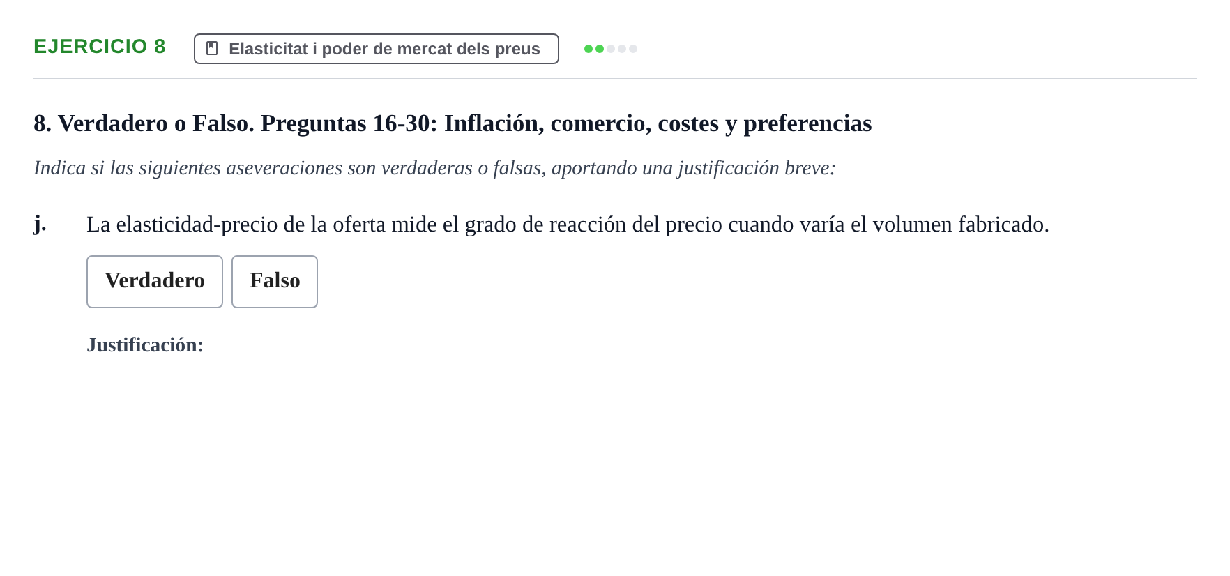 Enunciado: 8 - Elasticitat i poder de mercat dels preus